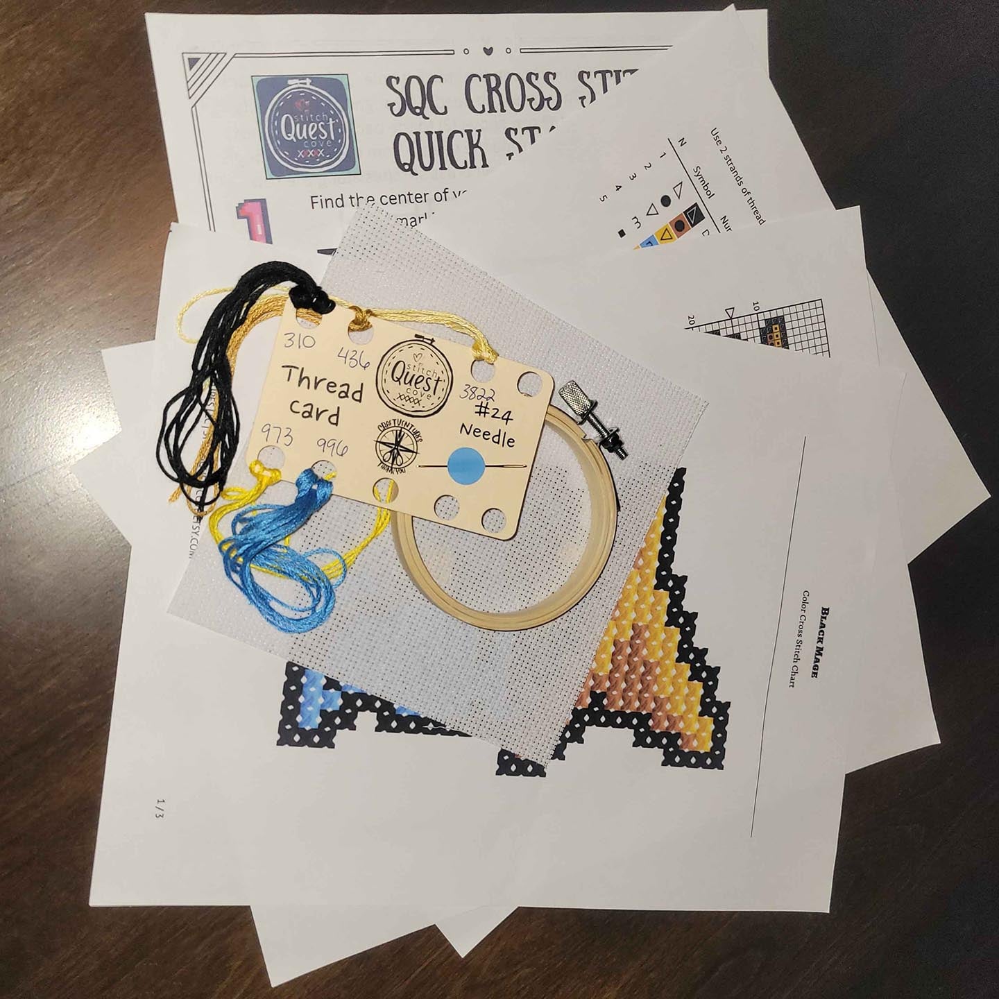 Black Mage - FFI Beginner's Cross Stitch Kit