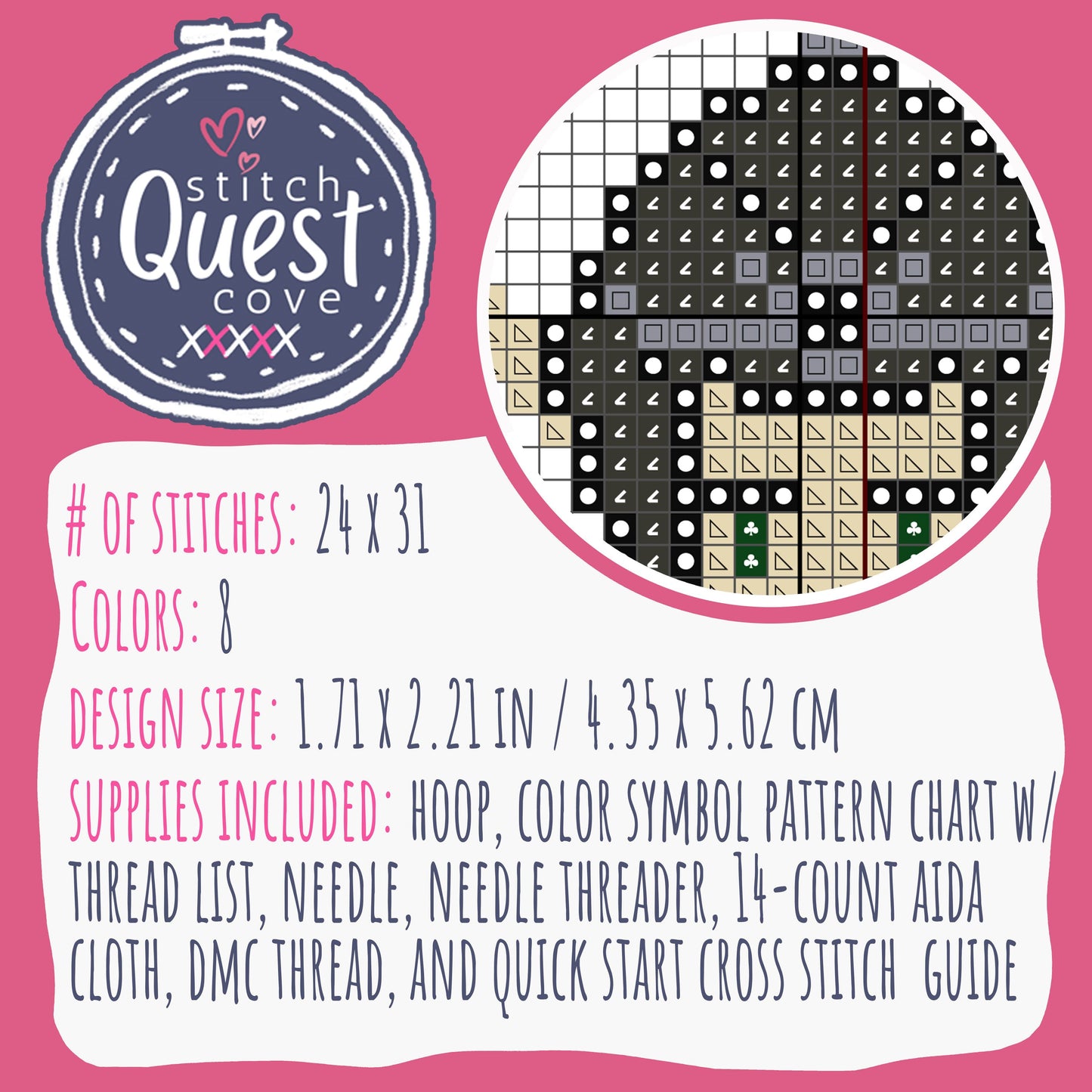 Shadowheart - BG3 Beginner's Cross Stitch Kit