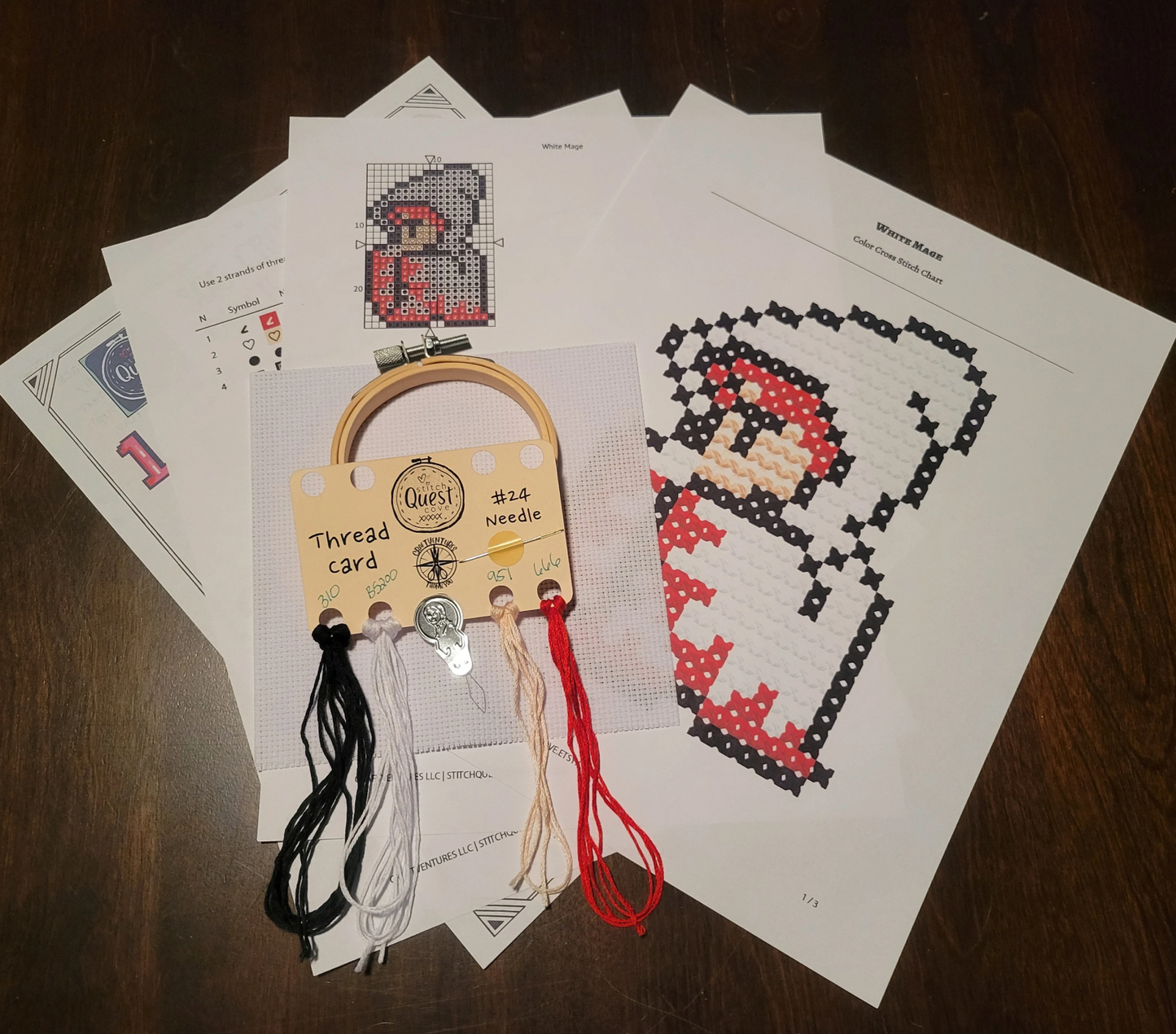 White Mage - FFI Beginner's Cross Stitch Kit