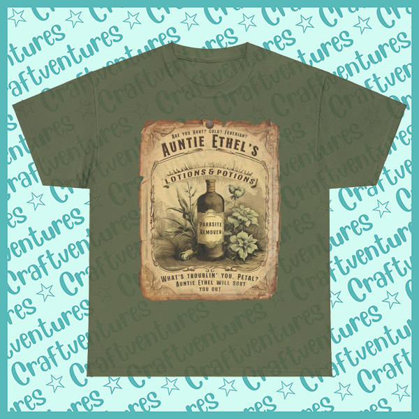 Auntie Ethel's Lotions and Potions Unisex Tee