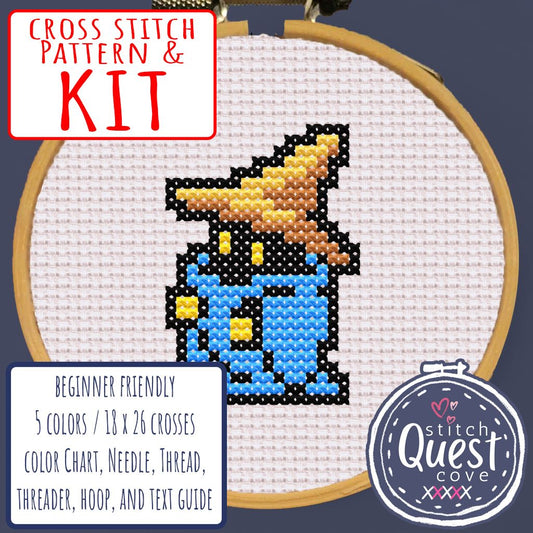Black Mage - FFI Beginner's Cross Stitch Kit