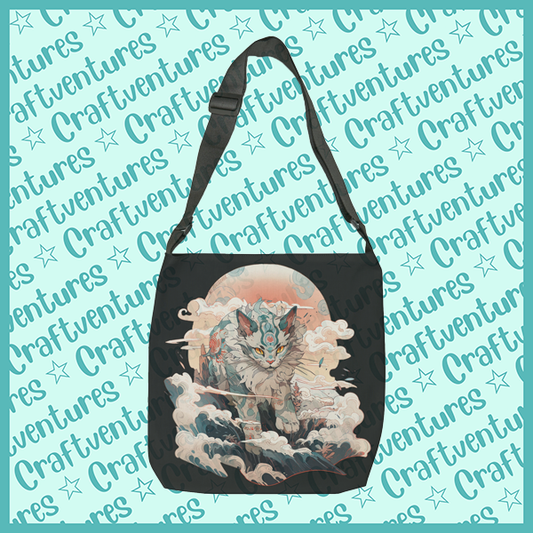 Japanese Yokai Cat Spirit Tote Bag